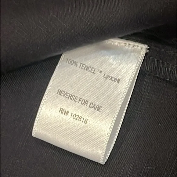 NWT Garnet Hill Lyocell Fabric Embroidered Boho Shirt Dress Size 4 Black - Picture 12 of 16